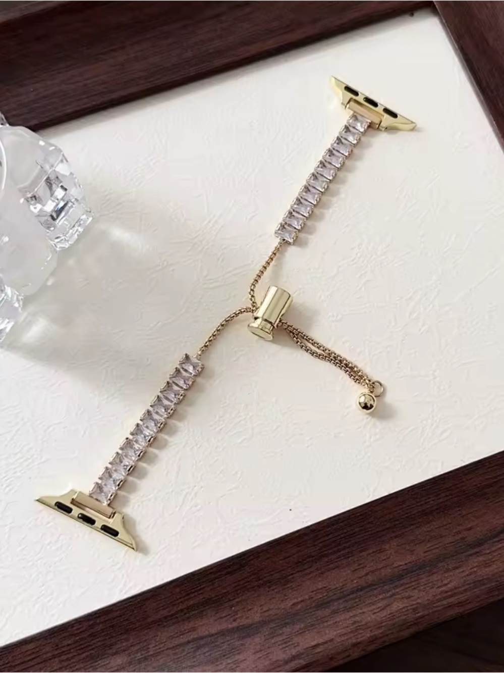 New Gold Crystal Adjustable Bracelet Watch band 38-49mm